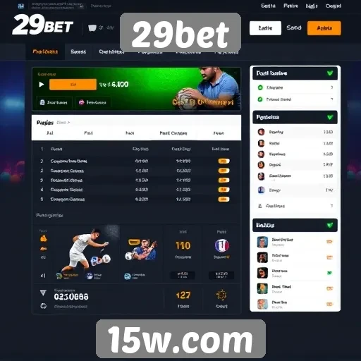 Interface do usuário e navegação no site 29bet